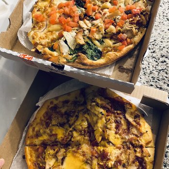 Homeslice - Funky McChicken (top) and Knife & Forkner (bottom) - Pizza Near Me - Chicago, Illinois Homeslice - Funky McChicken (top) and Knife & Forkner (bottom) - Pizza Near Me - Chicago, Illinois