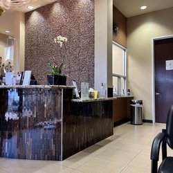 Summerlin Dermatology - Part of front desk and check out window.