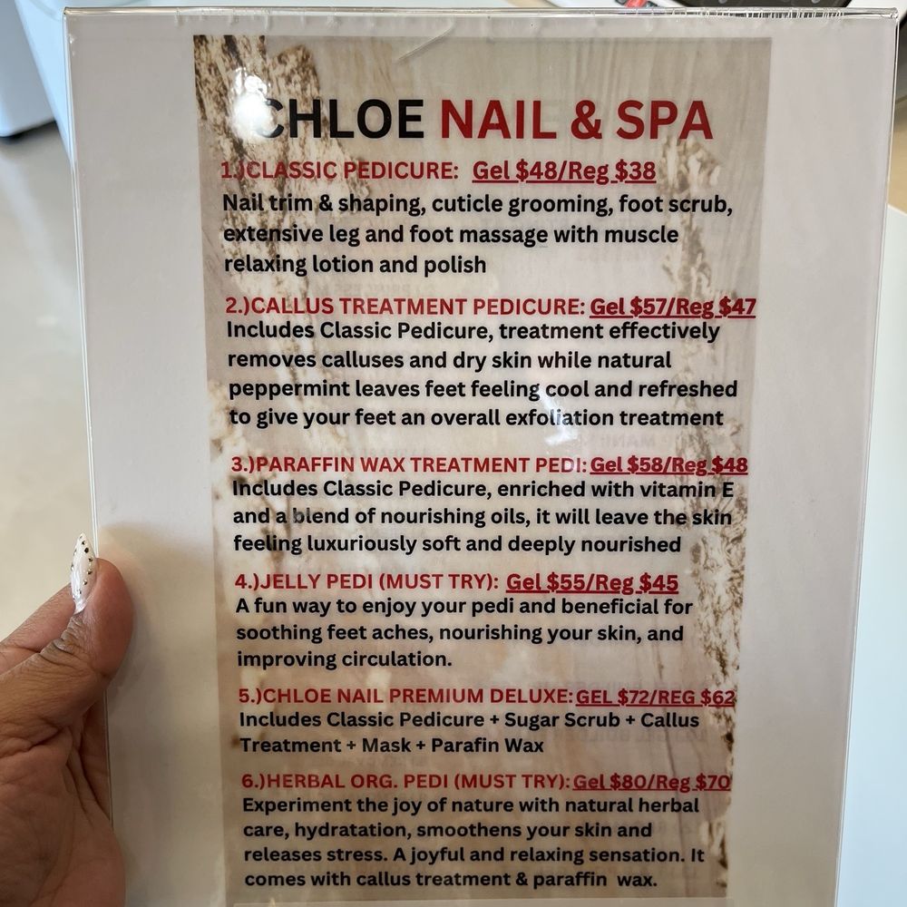 Chloe Nail and Spa - Menu - Nail Salons Near Me - Clovis, California Chloe Nail and Spa - Menu - Nail Salons Near Me - Clovis, California