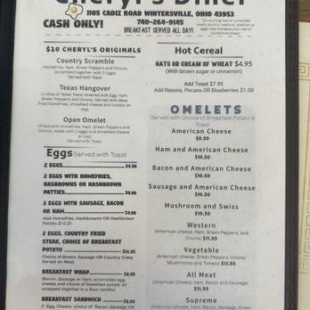 Cheryl's Diner - Menu - Diners Near Me - Steubenville, Ohio Cheryl's Diner - Menu - Diners Near Me - Steubenville, Ohio