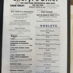 Cheryl's Diner - Menu