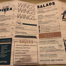 Zuggy's Base Camp - Menu