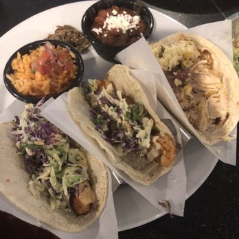 Cocina Madrigal - Taco trio Oaxaca Shrimp Taco Achiote Braised Chicken Taco Tropical Fish Taco - Tacos Near Me - Phoenix, Arizona Cocina Madrigal - Taco trio Oaxaca Shrimp Taco Achiote Braised Chicken Taco Tropical Fish Taco - Tacos Near Me - Phoenix, Arizona