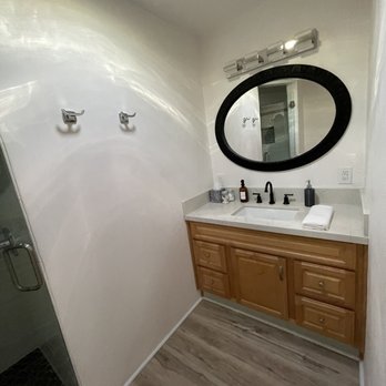 A Stones Throw - Large mirror and sink area - Vacation Rentals Near Me