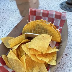 Taco Joint - Kids hard taco meal (came with a Mott's apple juice box)