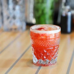 Posto 31 - Old Pal Smash: Muddled Strawberry, Rittenhouse Rye Whiskey, Campari, Sweet Vermouth, Fresh Lemon