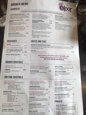 Menu photo 1 Elixir Lounge Andersonville Chicago, IL