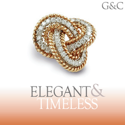 Guilford & Company - Tiffany & Company Diamond (3.5ct.) and 18k Yellow Gold pin, 12.4dwt