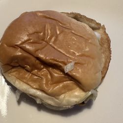 McDonald's - This is supposed to be a normal Chicken Sandwich but they provided a spicy smashed sandwich instead.