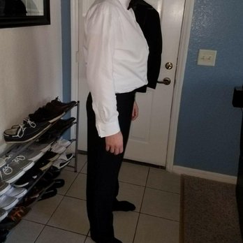 Formal Spot - Shirt is 3 sizes too big & puffs out like crazy!!! He looks pregnant lol he's a really thin guy who usually wears small-medium size shirts - Bridal Near Me - Winter Garden, Florida