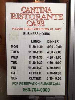 Menu photo 4 Cantina Cafe Ristorante Middletown, CT