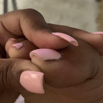Luxe Nail Salon - Other big toe with thick acrylic (side view) - Nail Salons Near Me - Hayward, California