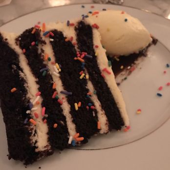 Kindred Restaurant - Chocolate birthday cake with sweet cream ice cream and sprinkles. - New American Near Me - Davidson, North Carolina Kindred Restaurant - Chocolate birthday cake with sweet cream ice cream and sprinkles. - New American Near Me - Davidson, North Carolina