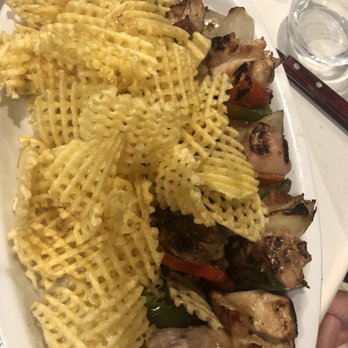 Gran Parrilla del Plata - Chicken skewers and waffle fries - Steakhouses Near Me - Buenos Aires, C Gran Parrilla del Plata - Chicken skewers and waffle fries - Steakhouses Near Me - Buenos Aires, C