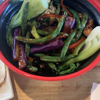1914 Noodles and More - Eggplant and Bok Choi Noodles - Salad Near Me - Austin, Texas