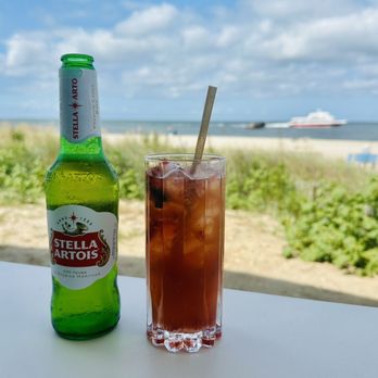 Fish House - Stella Artois, and Strawberry Tea mixed drink. - Bars Near Me - Cape May, New Jersey