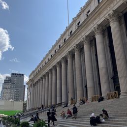 Exterior - always something happening in NYC, there was a small film crew recording on the steps