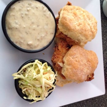 The Blue Hen Cafe - Chicken biscuits with a side of gravy - Southern Near Me - Saint Augustine, Florida
