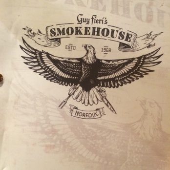 Guy Fieri's Smokehouse - Cover of menu - Smokehouse Near Me - Norfolk, Virginia