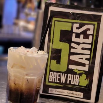 5 Lakes Brew Pub - a cold beverage and a sign - Brewpubs Near Me - Byron Center, Michigan 5 Lakes Brew Pub - a cold beverage and a sign - Brewpubs Near Me - Byron Center, Michigan