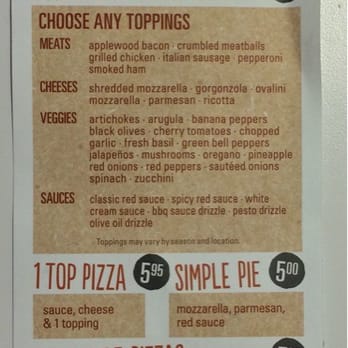 Blaze Pizza - Menu side A - Pizza Near Me - Chicago, Illinois Blaze Pizza - Menu side A - Pizza Near Me - Chicago, Illinois
