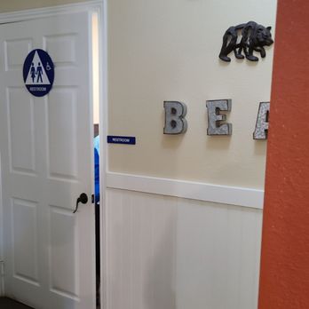 Country Kitchen - Two unisex bathrooms - New American Near Me - Big Bear Lake, California