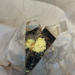 Egg everything bagel sandwich