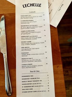 Menu photo 8 L’Echelle Portland, OR