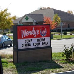 Wendy's - The dining room is open