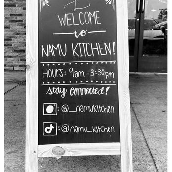Namu Kitchen - Street board sign. - Breakfast & Brunch Near Me - West Covina, California Namu Kitchen - Street board sign. - Breakfast & Brunch Near Me - West Covina, California
