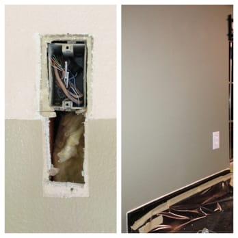 Honey-Do Handyman - Sam patched up our wall, the image speaks for itself. Excellent job. - General Contractors Near Me Honey-Do Handyman - Sam patched up our wall, the image speaks for itself. Excellent job. - General Contractors Near Me