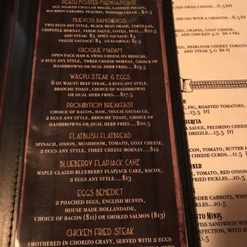 Prohibition - Brunch menu - Cocktail Bars Near Me - Murray, Utah Prohibition - Brunch menu - Cocktail Bars Near Me - Murray, Utah