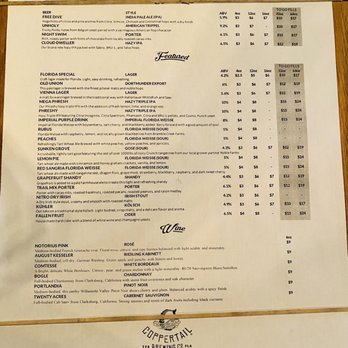 Coppertail Brewing Co - Menu as of September 2022 - Bars Near Me - Tampa, Florida Coppertail Brewing Co - Menu as of September 2022 - Bars Near Me - Tampa, Florida