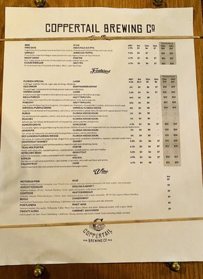 Menu photo 8 Coppertail Brewing Co Tampa, FL