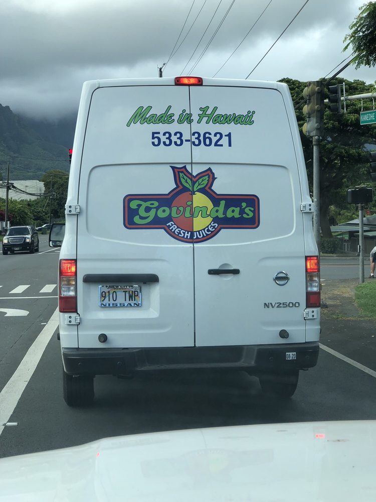 Photo of Govinda's Fresh Juices - Honolulu, HI, United States. This driver was overtaking cars and weaving in and out of traffic on Kaneohe bay drive. Your company needs to get him in check.