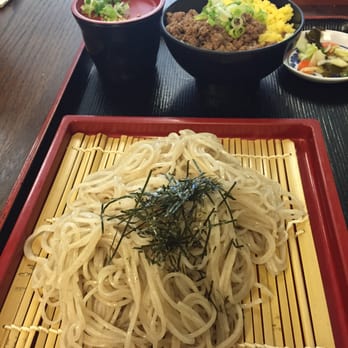Ichimi Ann - Combo w/ cold soba & soboro (beef & egg over rice) - $9.75 - Japanese Near Me - Torrance, California Ichimi Ann - Combo w/ cold soba & soboro (beef & egg over rice) - $9.75 - Japanese Near Me - Torrance, California