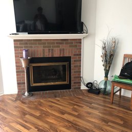 60 inch TV mounting above fireplace with hidden/organized cords
