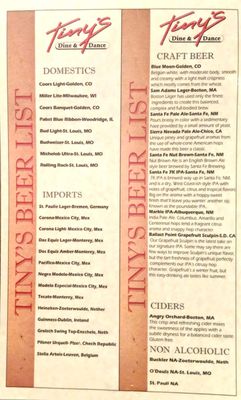 Menu photo 4 Tiny's Restaurant & Lounge Santa Fe, NM Menu photo 4 Tiny's Restaurant & Lounge Santa Fe, NM