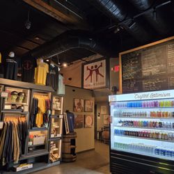Merch and beer to go
