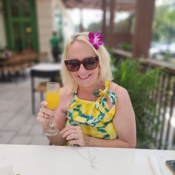 Mimosas - The cutest great grandma you'll see at lunch at Mimosas with her Mango Mimosa - Breakfast & Brunch Near Me - Myrtle Beach, South Carolina