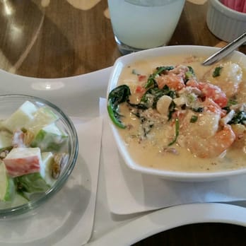 Dandelion - Shrimp & grits with Waldorf  salad. Heavenly! - Cafes Near Me - Hendersonville, North Carolina
