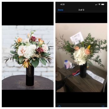 Glendora Florist - What I picked out and paid for, and what they delivered. Although I didn't pay the $106 for the one on the left, it is not my fault. - Florists Near Me - Glendora, California Glendora Florist - What I picked out and paid for, and what they delivered. Although I didn't pay the $106 for the one on the left, it is not my fault. - Florists Near Me - Glendora, California
