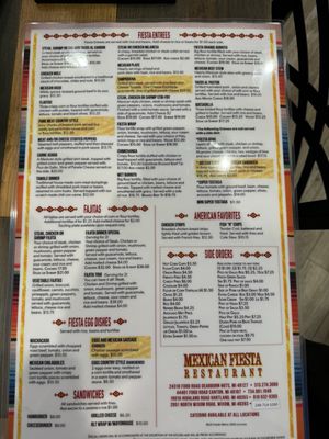 Menu photo 4 Mexican Fiesta Wixom, MI