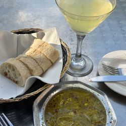 La Verona Restaurant - Bread & olive oil and limoncello
