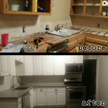 Seabreeze Renovators - Before and after of our kitchen. - General Contractors Near Me