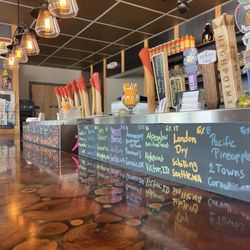 Meriwether Cider - Ciders on tap. Red handled ones are made in house!