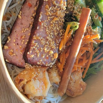 Paper Rice - Rice Bowl with Noodle, Shrimp and Nem - Vietnamese Near Me - Azusa, California Paper Rice - Rice Bowl with Noodle, Shrimp and Nem - Vietnamese Near Me - Azusa, California