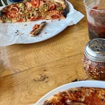 MOD Pizza - My husband's pizza and part of mine in the lower part of the photo!! - Fast Food Near Me - Kansas City, Missouri MOD Pizza - My husband's pizza and part of mine in the lower part of the photo!! - Fast Food Near Me - Kansas City, Missouri