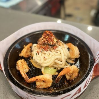 Sizzlin’ Place - Udon Spicy Shrimp Plate - Noodles Near Me - Rancho Cucamonga, California