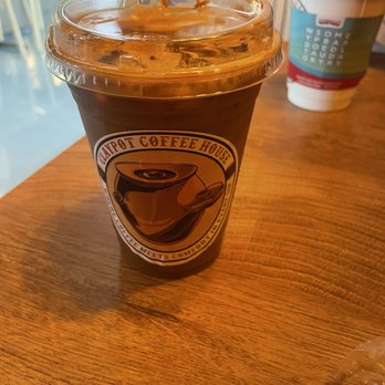 Claypot Coffee House - My iced cafe delight and my husbands black coffee - Cafes Near Me - Indianapolis, Indiana